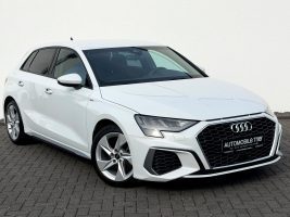 Audi A3 Sportback 35 TFSI S line/NAVI/LED/PDC/CARPLAY in Weiß als Limousine - Fahrzeugfoto 3