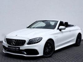 Mercedes-Benz C 63 AMG Cabrio /LED/ACC/HUD/BURM/CAM/GARANTIE/ in Weiß als Cabrio/Roadster - Fahrzeugfoto 1